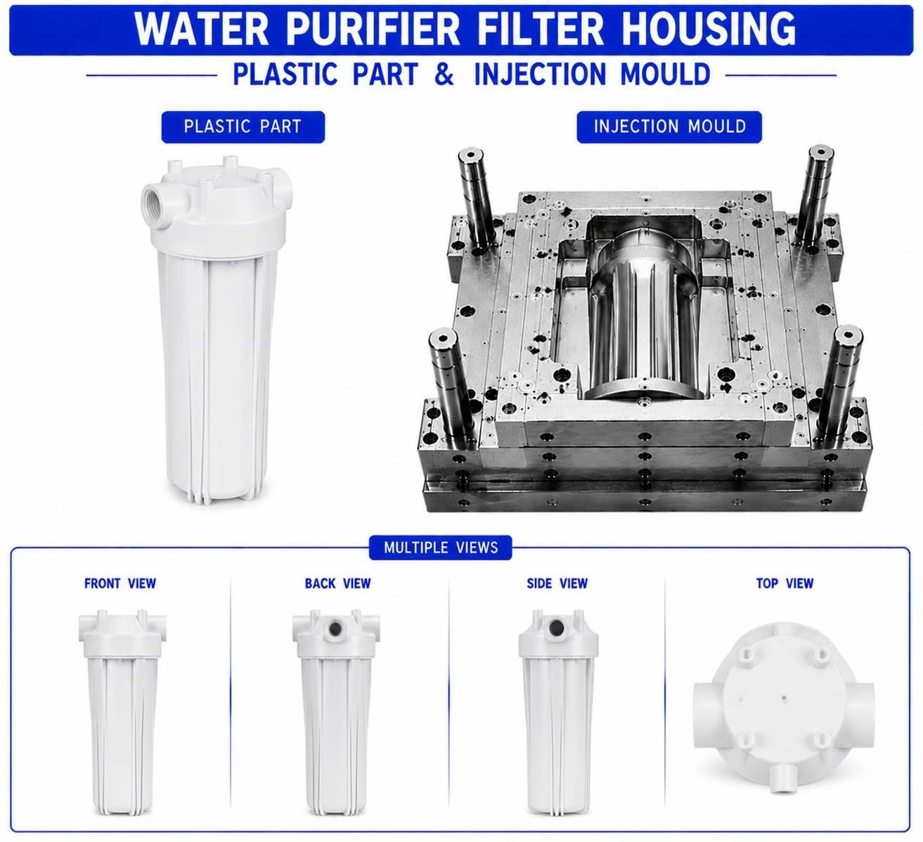 Water Purifier Plastic Filter Housing
